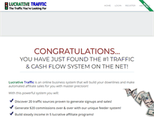 Tablet Screenshot of lucrativetraffic.com